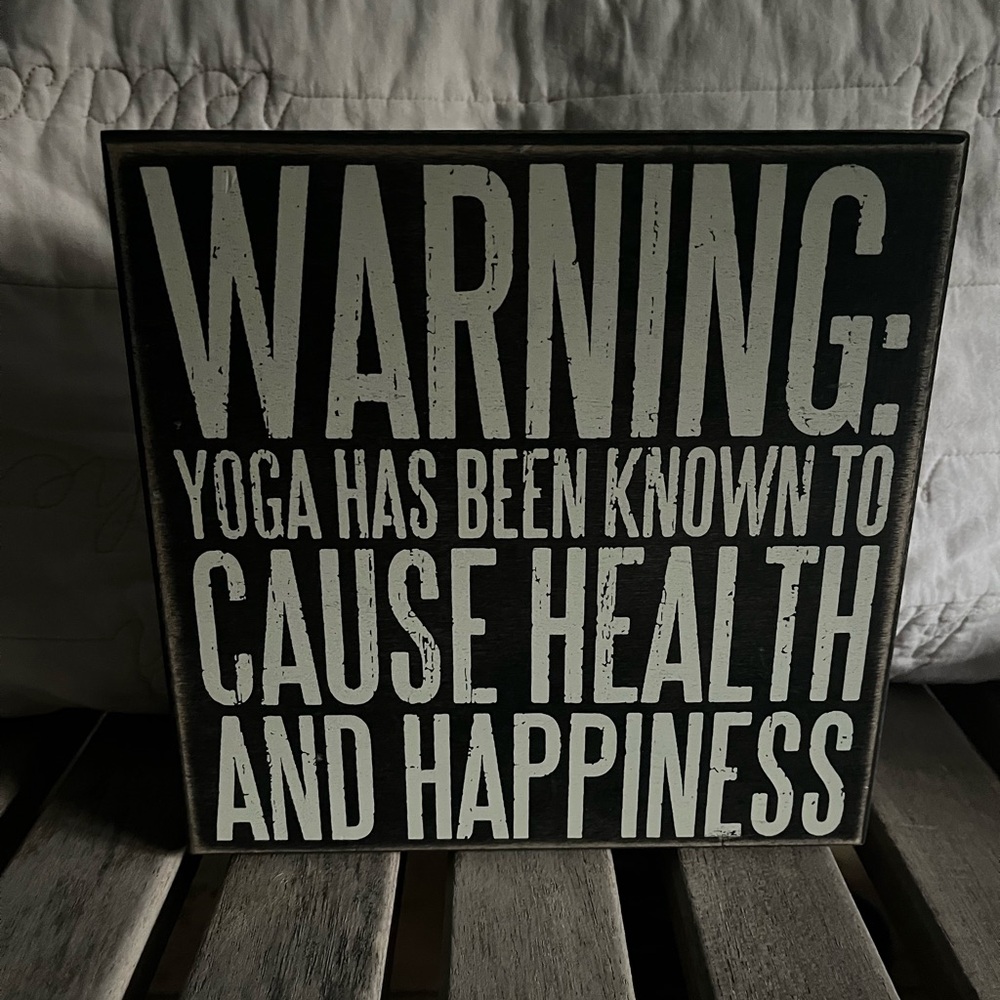YOGA Motivational Wooden Sign
